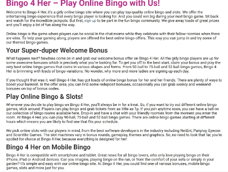 bingo 4her promo new